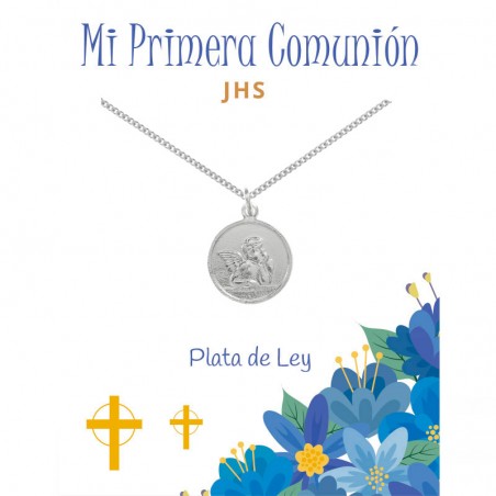 Collar medalla Ángel Plata de Ley - Karissma
