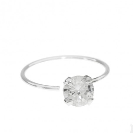 20 Piercing aro con circonita Plata de Ley - Karissma