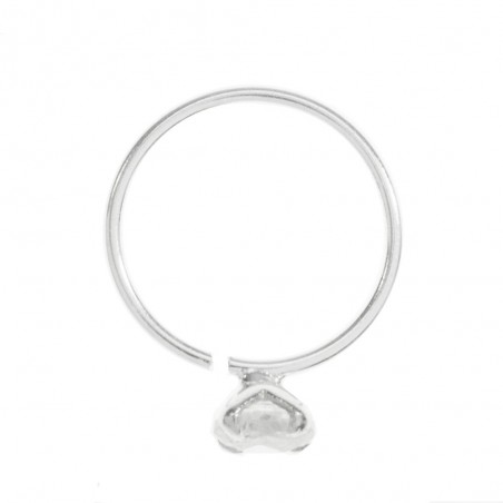 20 Piercing aro con circonita Plata de Ley - Karissma