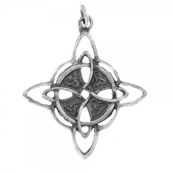 Colgante nudo de bruja oxidado Plata de Ley - Karissma