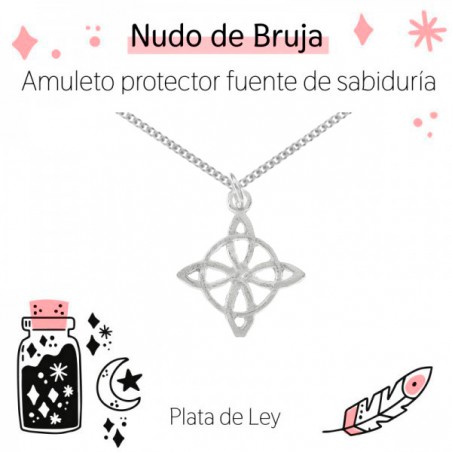 Collar Nudo de Bruja Plata de Ley - Karissma