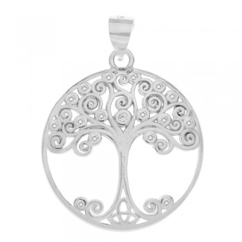 Colgante árbol de la vida espirales Plata de Ley - Karissma