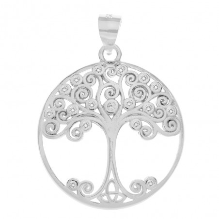 Colgante árbol de la vida espirales Plata de Ley - Karissma