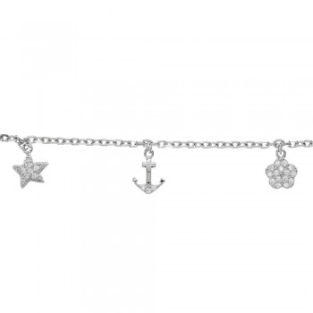 Pulsera abalorios brillo Plata de Ley - Karissma 2