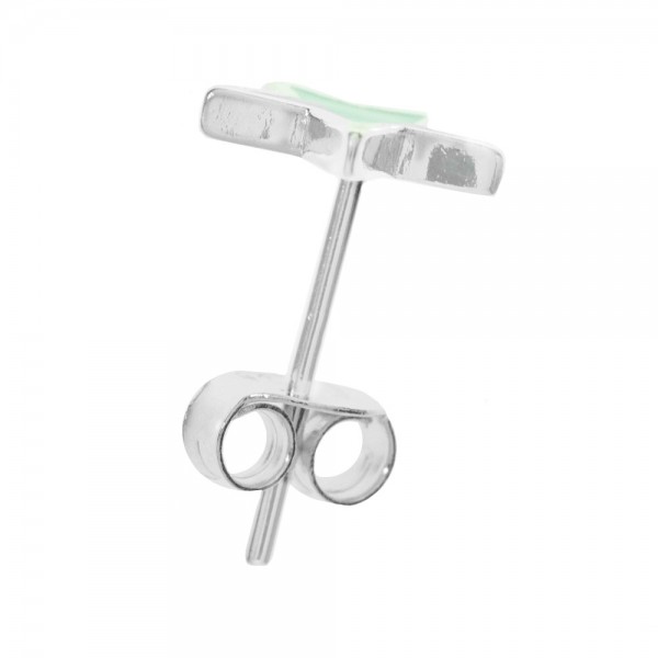 Pendientes estrella esmalte turquesa Plata de Ley - Karissma