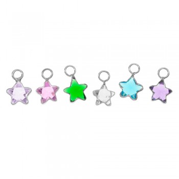 Abalorio colgante punto de luz estrella Plata de Ley 925