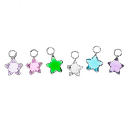 Abalorio colgante punto de luz estrella Plata de Ley 925