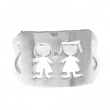 Anillo Niño y Niñas calado Plata de Ley 925