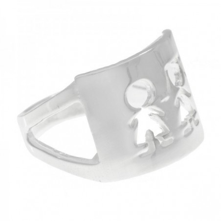 Anillo Niño y Niñas calado Plata de Ley 925
