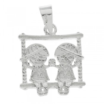 Colgante niños con gorra Plata de Ley