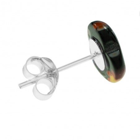 Pendientes corazón de cristal Murano Plata de Ley - Karissma