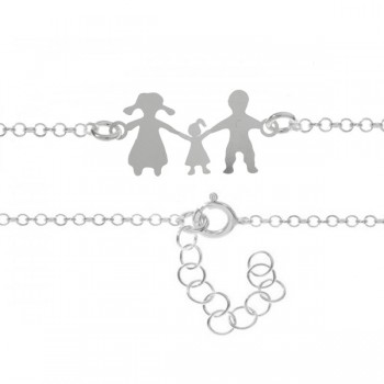 Pulsera entrepieza Familia Plata de Ley 925