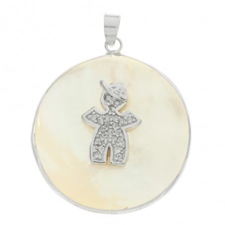 Colgante niño nácar y Plata de Ley - Karisma