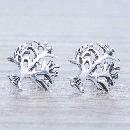Pendientes árbol ramas Plata de Ley 925