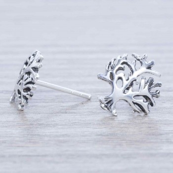 Pendientes árbol ramas Plata de Ley 925 2