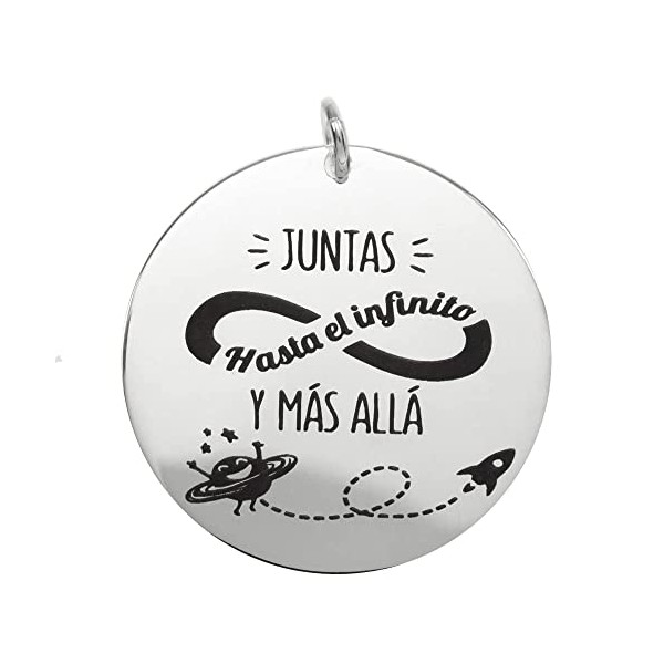 Collar Hermanas con mensaje Plata de Ley