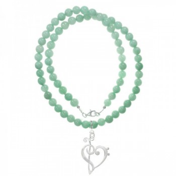 Collar de amazonita con clave de Sol y Fa