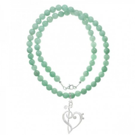 Collar de amazonita con clave de Sol y Fa