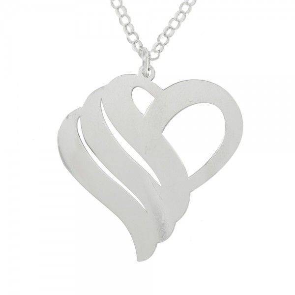 Collar corazón 1-3 nombres personalizado Plata de Ley - Karissma