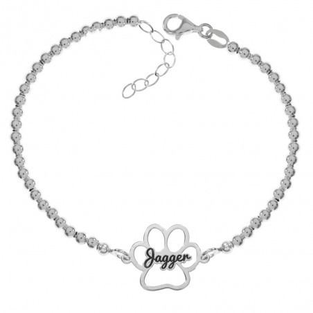 Pulsera huella con nombre personalizado Plata de Ley - Karissma