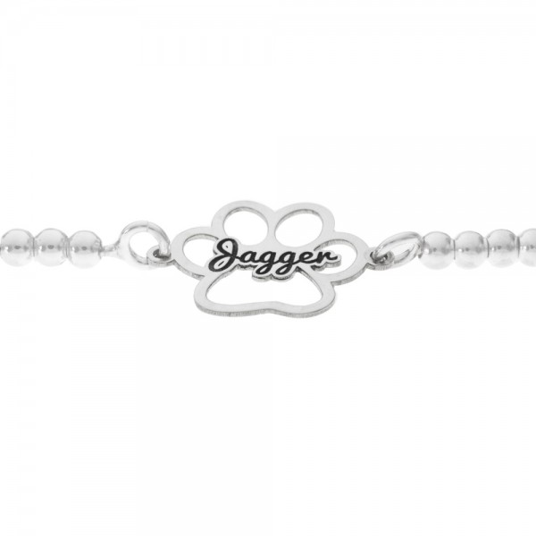 Pulsera huella con nombre personalizado Plata de Ley - Karissma