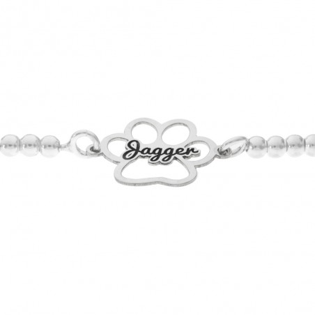 Pulsera huella con nombre personalizado Plata de Ley - Karissma