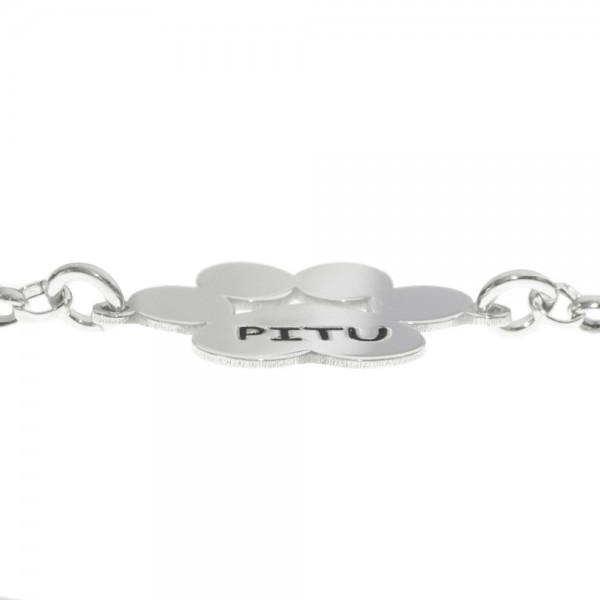 Pulsera huella de perro con nombre Plata de Ley - Karissma