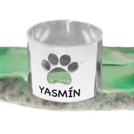 Anillo huella con nombre personalizado Plata de Ley - Karissma