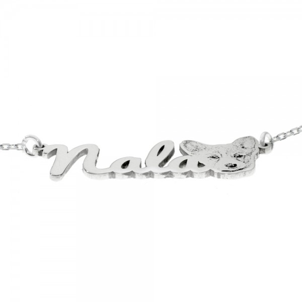 Collar perro y nombre personalizado Plata de Ley - Karissma