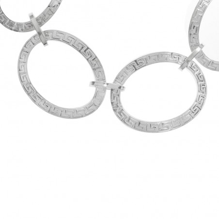 Pulsera círculos labrados Plata de Ley 925