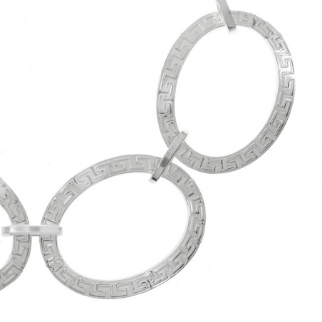 Pulsera círculos labrados Plata de Ley 925