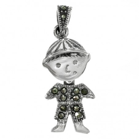 Colgante niño con marquesitas Plata de Ley