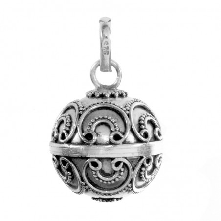 Colgante llamador de ángeles Plata de Ley