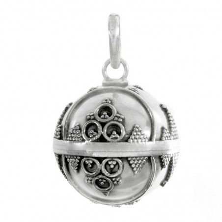 Colgante llamador de ángeles grande Plata de Ley