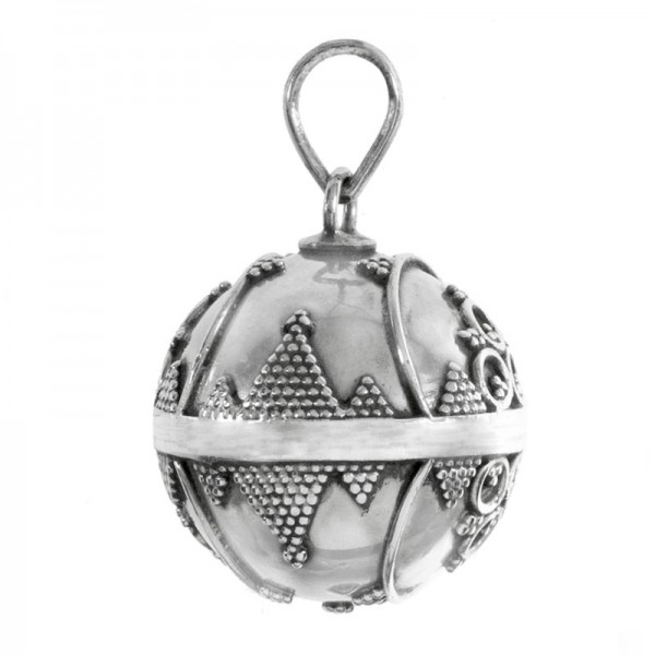 Colgante llamador de ángeles grande Plata de Ley