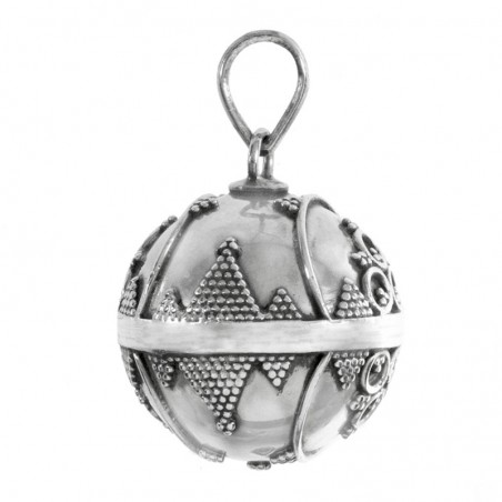 Colgante llamador de ángeles grande Plata de Ley