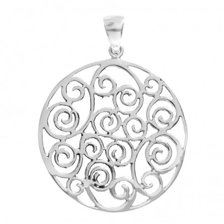 Colgante infinitas espirales Plata de Ley