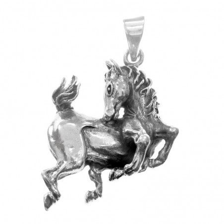 Colgante caballo entero a galope Plata de Ley