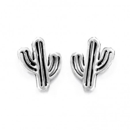 Pendientes cactus Plata de Ley 925