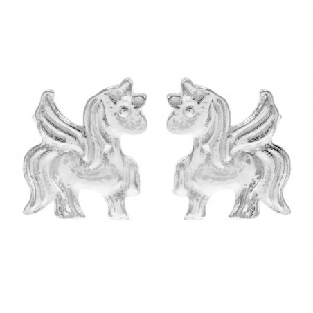 Pendientes unicornio Plata de Ley 925