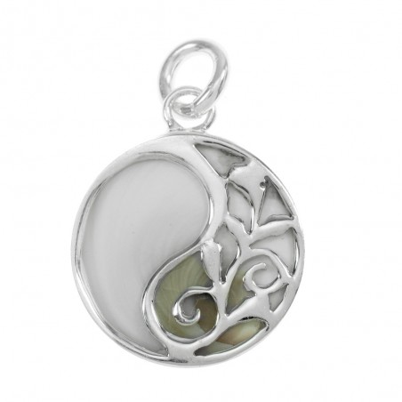 Colgante redondo reversible Plata de Ley 925