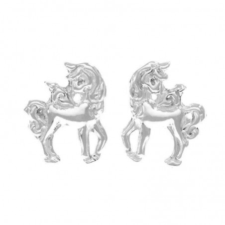 Pendientes unicornio Plata de Ley 925 lisa