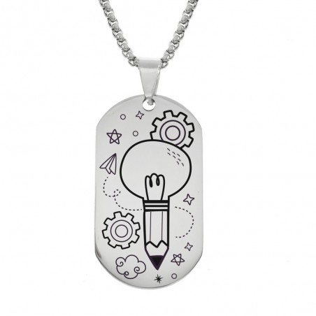 Colgante con mensaje para profesor acero - Karissma