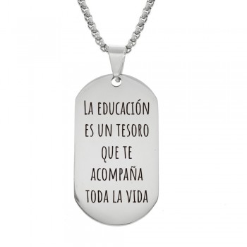 Colgante con mensaje para profesor acero - Karissma 2