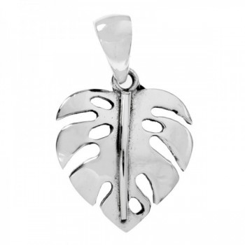 Colgante hoja costilla de Adán Plata de Ley