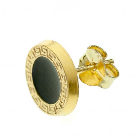 Pendientes greca dorados Plata de Ley - Karissma