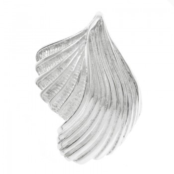 Colgante hoja textura Plata de Ley