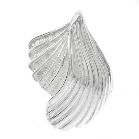 Colgante hoja textura Plata de Ley