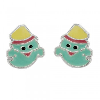 Pendientes XS fantasma esmaltado Plata de Ley - Karissma 2