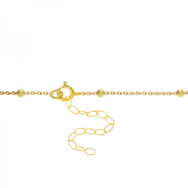 Tobillera dorada con letra inicial Plata de Ley 925 | Karissma